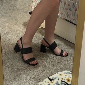 Aerosoles Elegant Black Strappy Heels